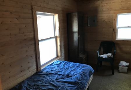 Cabin and Large Acreage NY Camp St. Regis Bedroom from Land and Camps